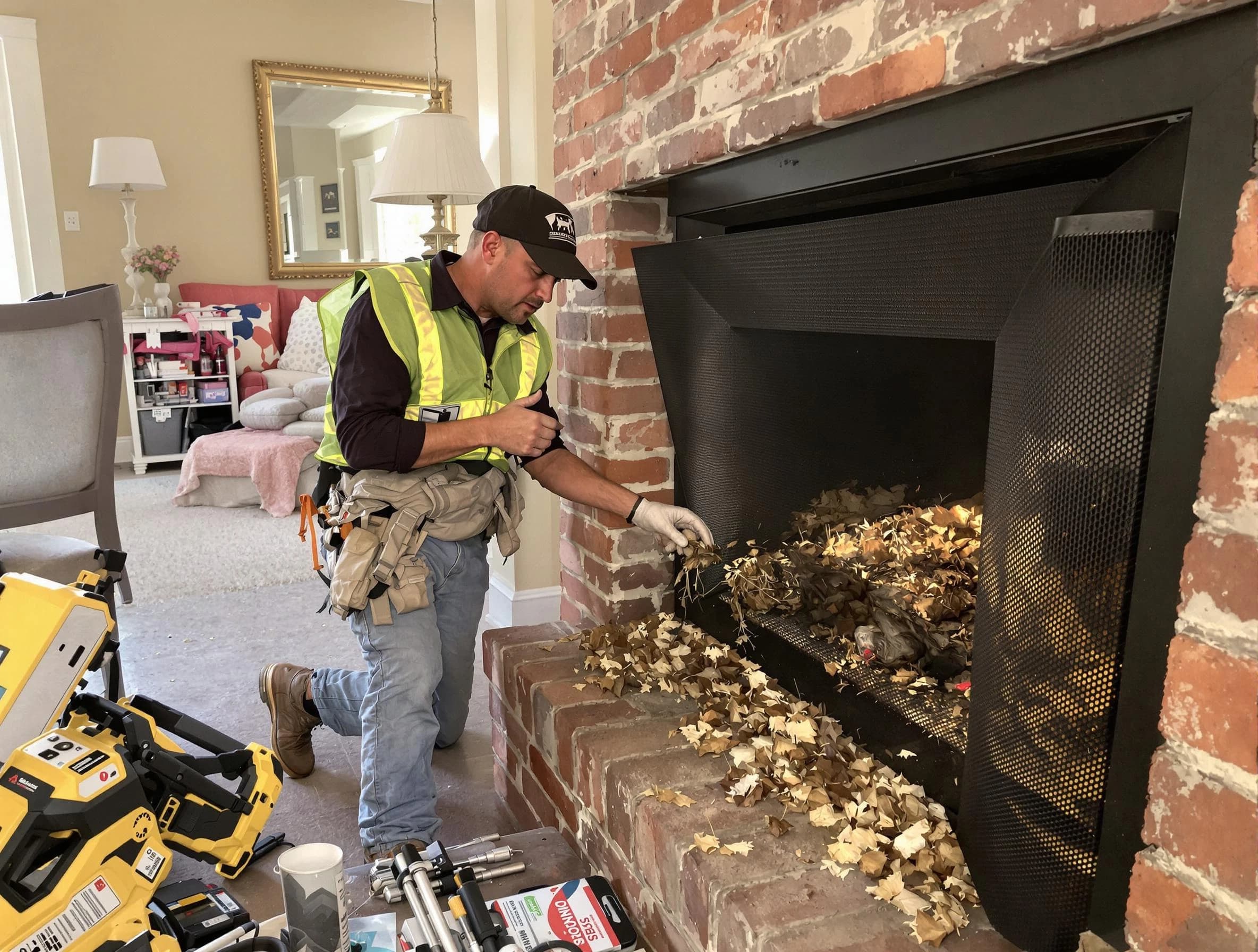Safe screening installation by Pittsburgh Chimney Sweep in Pittsburgh, PA