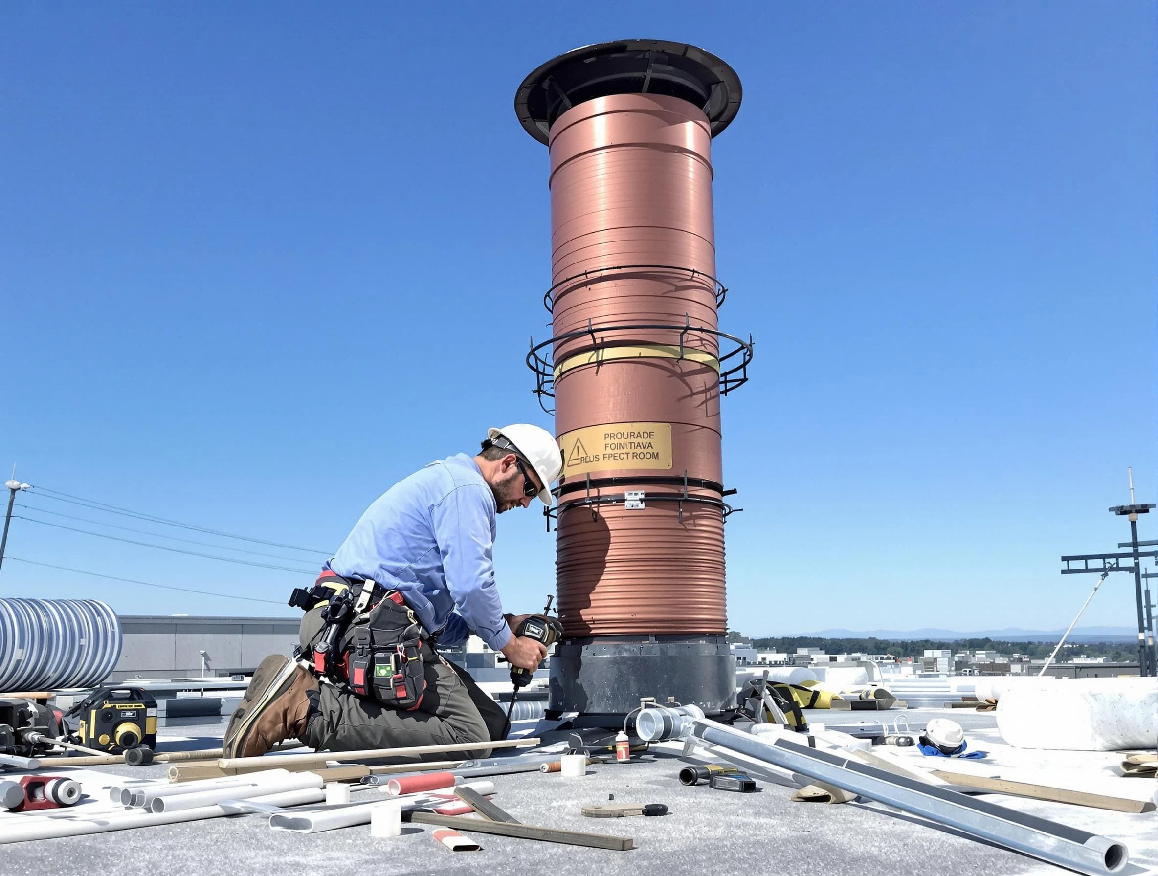 Installed chimney liner by Pittsburgh Chimney Sweep in Pittsburgh, PA
