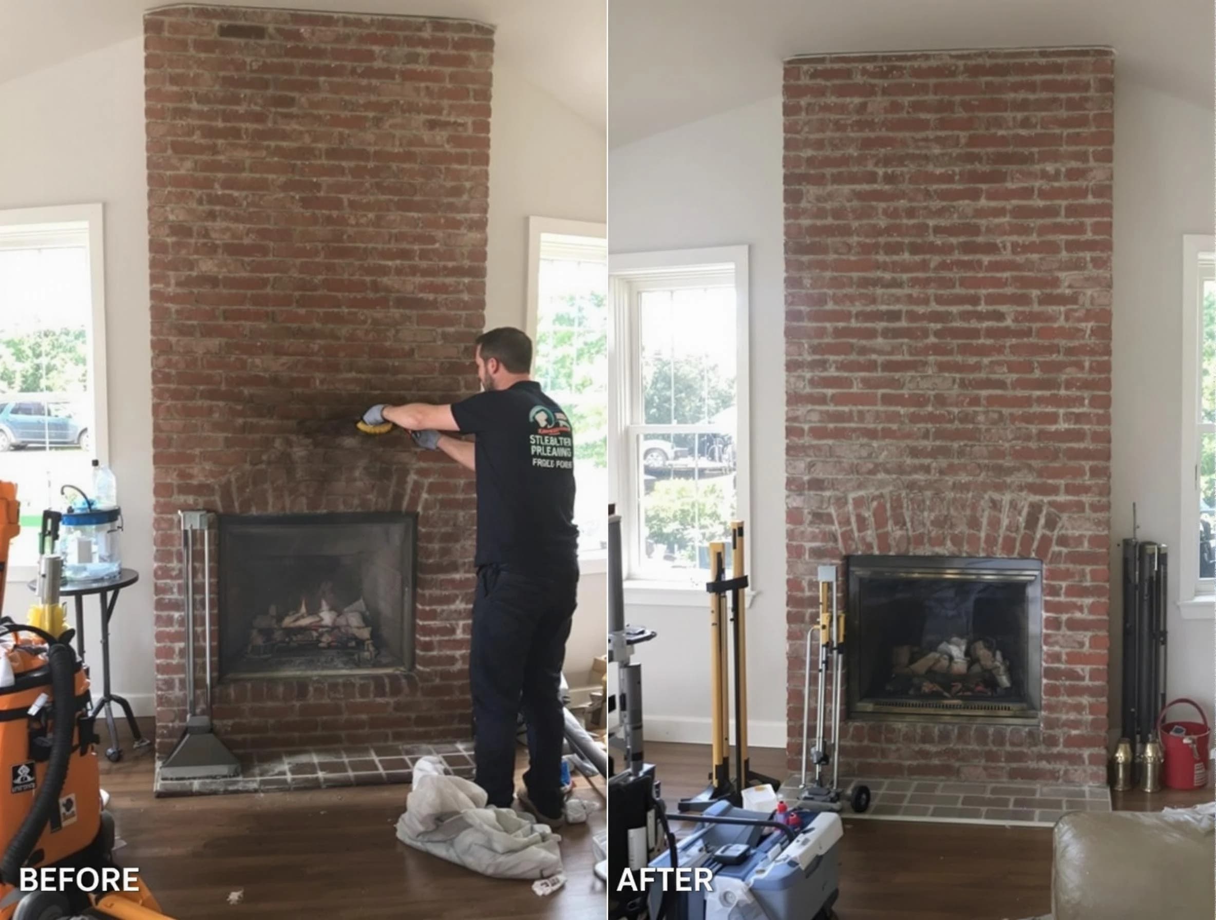 Finished chimney sweeping service by Pittsburgh Chimney Sweep in Pittsburgh, PA