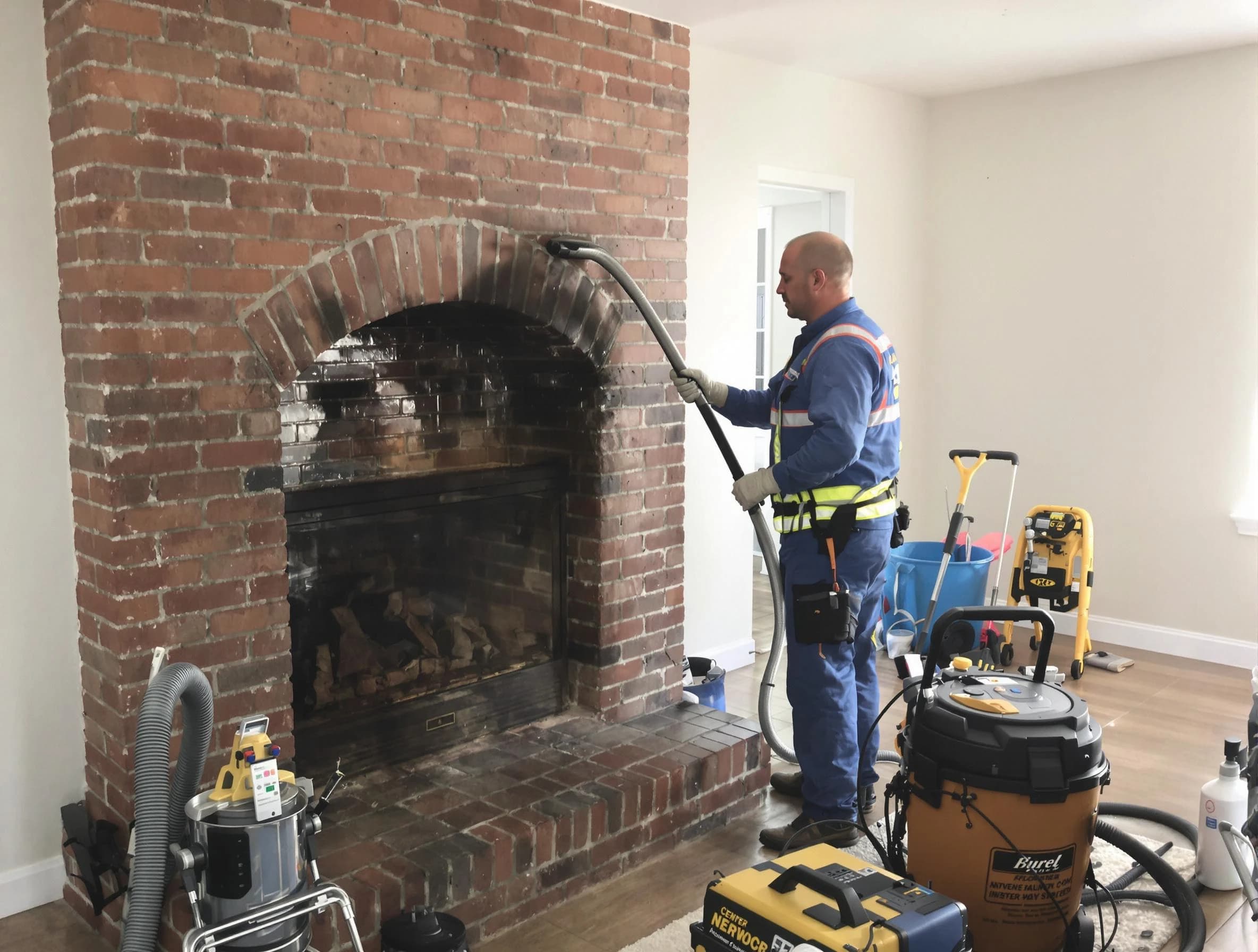 Pittsburgh Chimney Sweep expert performing detailed chimney sweep in Pittsburgh, PA