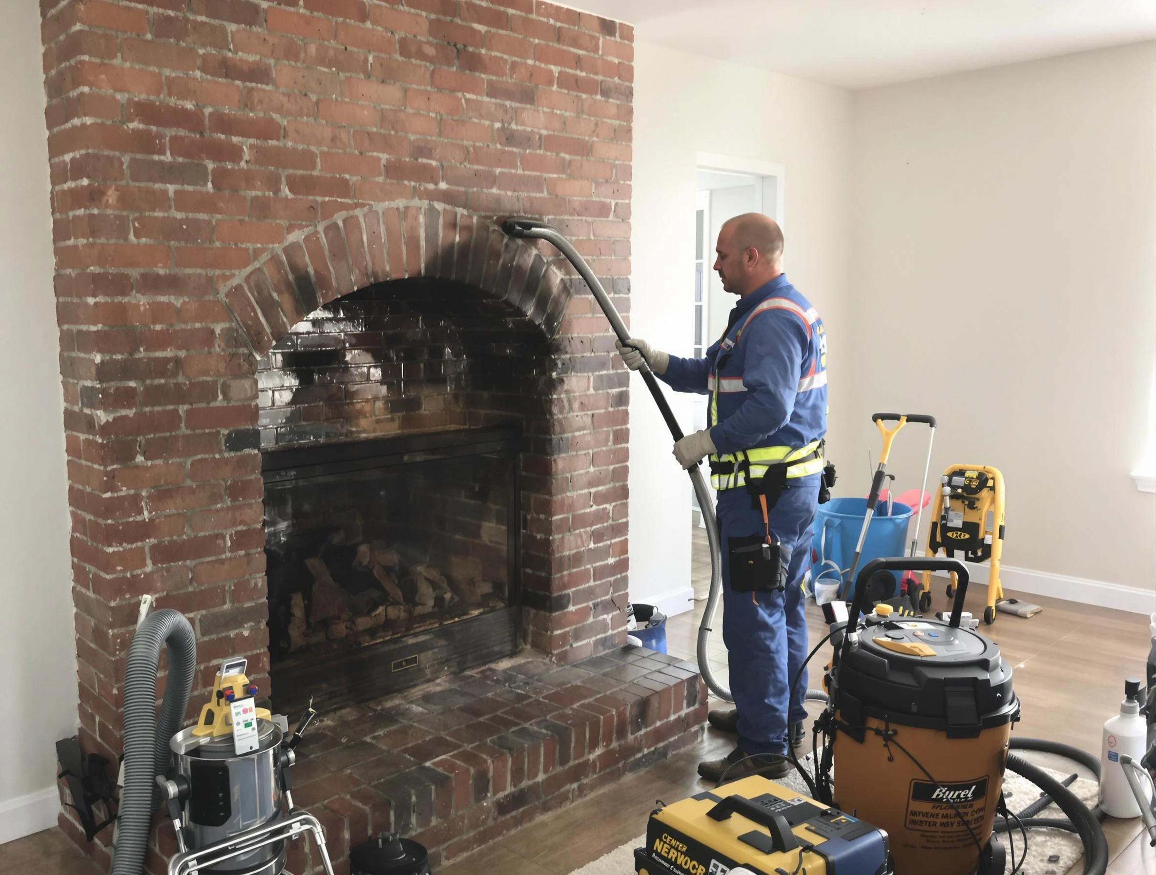 Pittsburgh Chimney Sweep expert performing detailed chimney sweep in Pittsburgh, PA