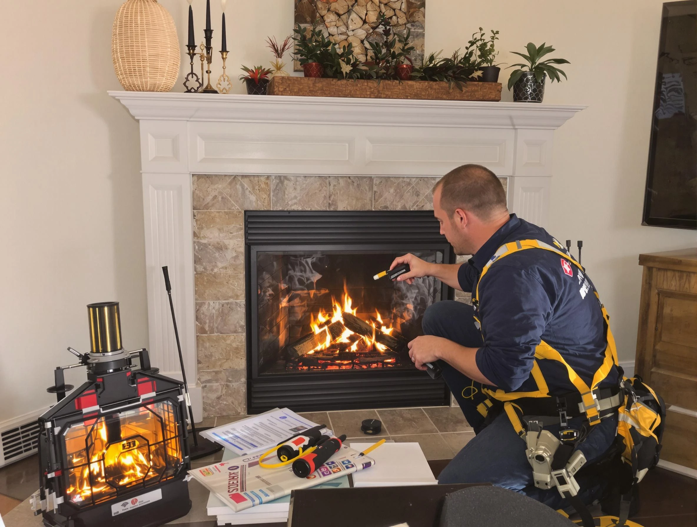 Safety-focused fireplace inspection by Pittsburgh Chimney Sweep in Pittsburgh, PA